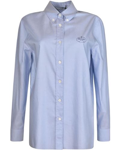 Prada button discount up shirt womens