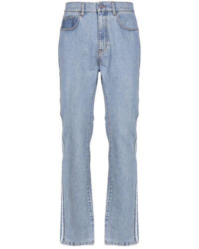 JW Anderson Fringed Slim-fit Jeans - Blue