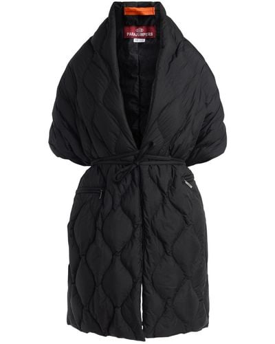 Parajumpers Theia Padded Scarf In Black Quilted Fabric