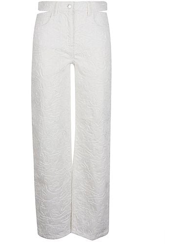 IRO Lambert Cut-Out Detail Cotton Jeans - White