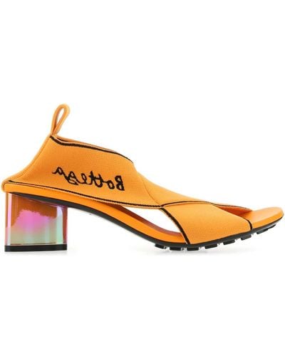 Bottega Veneta Elastic Fabric Flex Sandals - Orange
