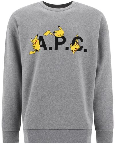 A.P.C. "pokémon Pikachu" Sweatshirt - Grey