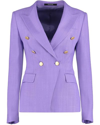 Tagliatore J-Alicya Double-Breasted Jacket - Purple