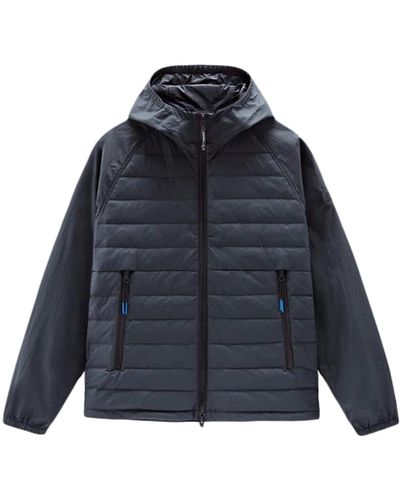 Woolrich Crinkle Hybrid Jacket - Blue
