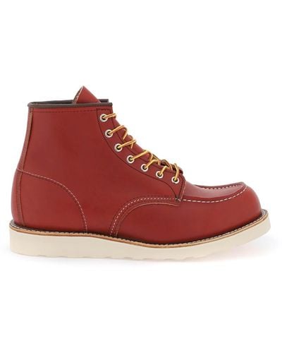Red Wing Classic Moc Ankle Boots - Red