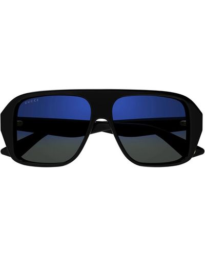 Gucci Gg1615S Linea Lettering 001 Sunglasses - Blue