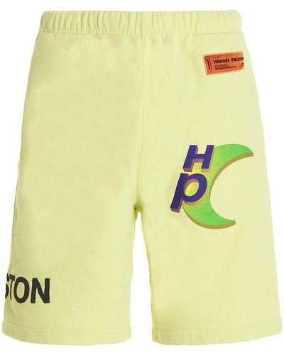 Heron Preston Global Collage Bermuda Shorts - Yellow