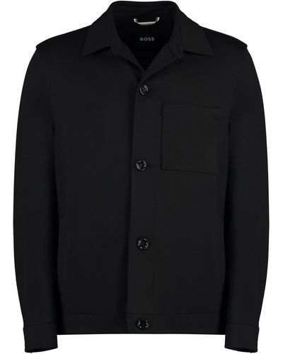 BOSS Fabric Overshirt - Black
