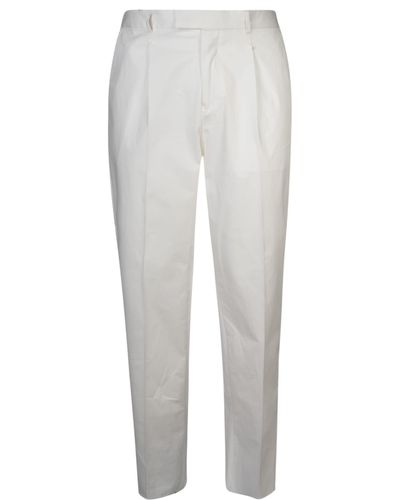 Zegna Wrapped Lock Trousers - White