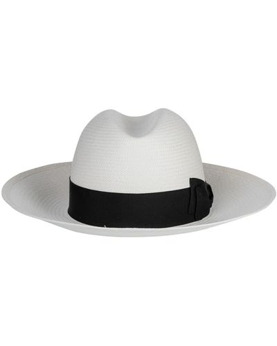 Borsalino Weave Long Hat - White