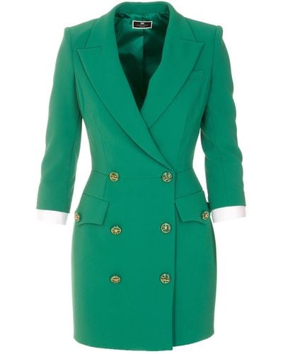 Elisabetta Franchi Blazer Dress - Green
