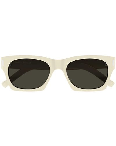 Saint Laurent Sl 402 Rectangular Frame Sunglasses - White