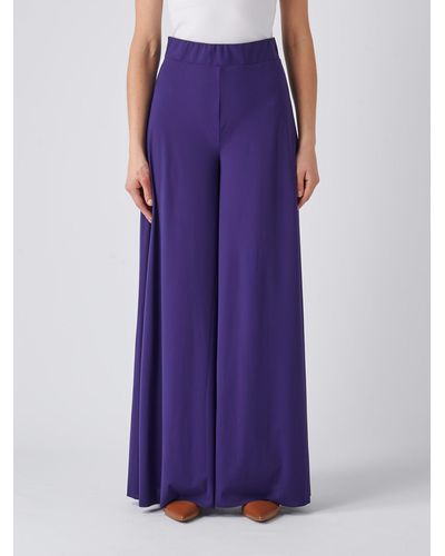 Maliparmi Pantaloni Soft Jersey Trousers - Purple
