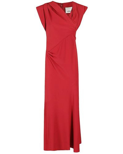 Isabel Marant Draped Sleeveless Dress - Red