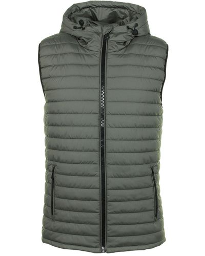 Ecoalf Quilted Vest With Hood - Multicolor