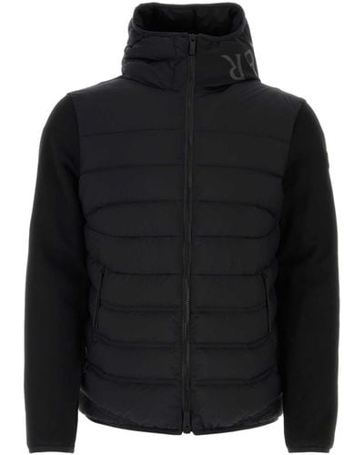Moncler Cotton And Nylon Zip Up Jacket - Black