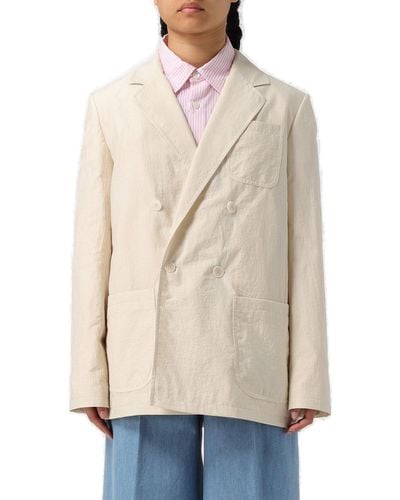 A.P.C. Double-breasted Tailored Blazer - Natural