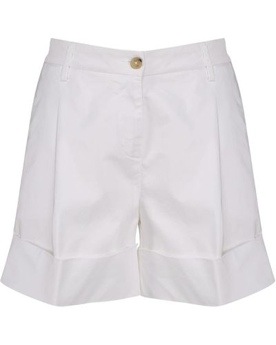 Fay Bermuda With Turn-Up - White