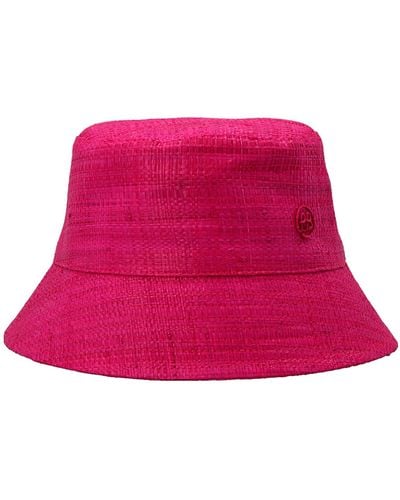 Ruslan Baginskiy Logo Straw Bucket Hat - Pink