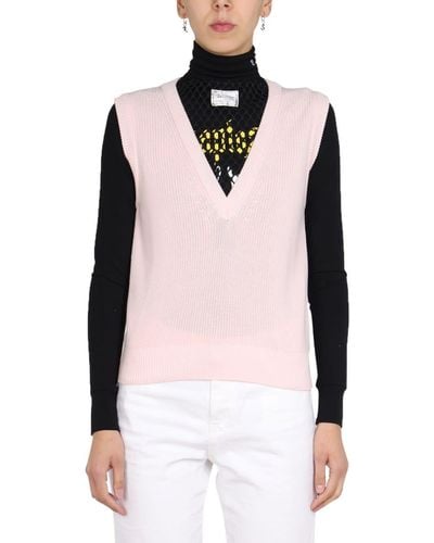 Raf Simons Knitted Vest - Pink