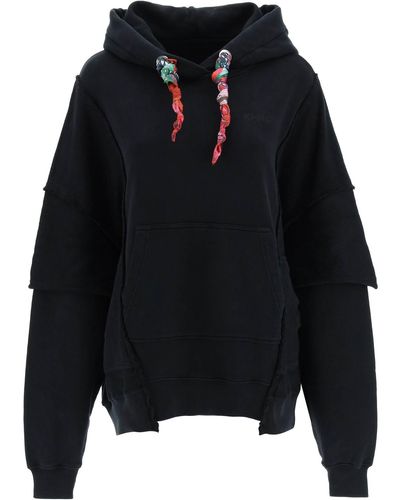 Khrisjoy Oversized Hooded Sweatshirt - Black