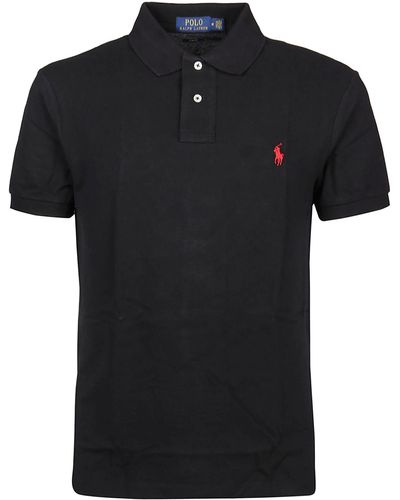 Polo Ralph Lauren Slim-fit Pique Polo Shirt - Black