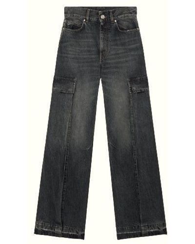 Stella McCartney Washed Cargo Jeans - Grey