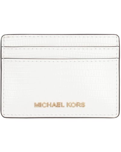 MICHAEL Michael Kors Jet Set Leather Card Holder - White