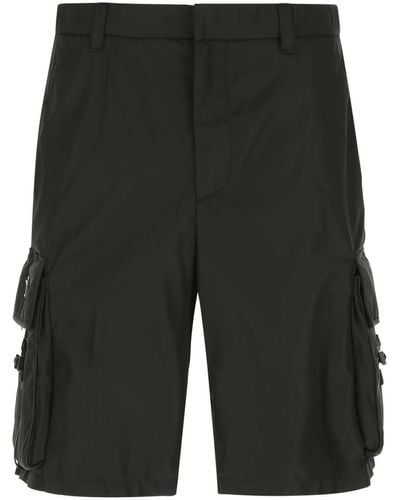 Prada Re-Nylon Bermuda Shorts - Black