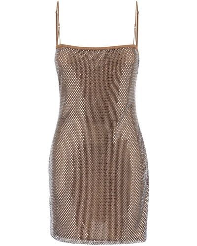 GIUSEPPE DI MORABITO Light Short Dress With Straps - Brown