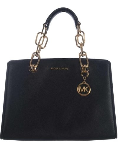 MICHAEL Michael Kors Cynthia Leather Bag - Black