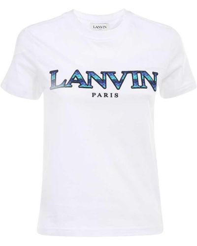 Lanvin Patch Detail Cotton T-Shirt - White