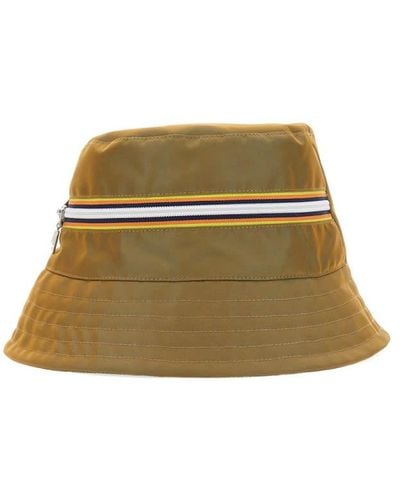 K-Way Bucket Hat With Zipper Logo - Green