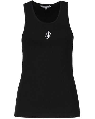 JW Anderson Tank Top With Embroidery - Black