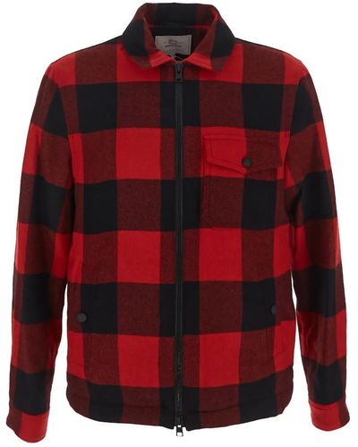Woolrich Sherpa Timber Check Overshirt - Red