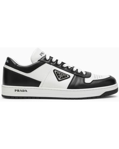 Prada Leather Holiday Low-Top Trainers - Black