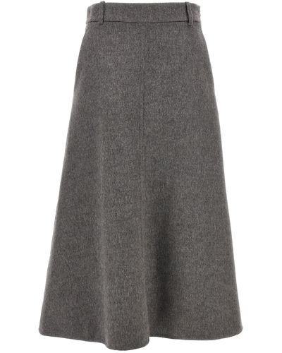 Brunello Cucinelli Flared Skirt - Grey