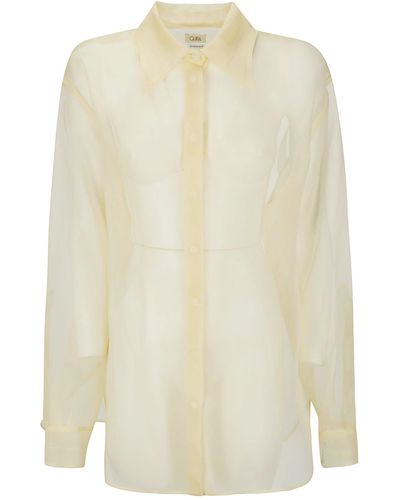 Quira Oversize B-Up Shirt - White