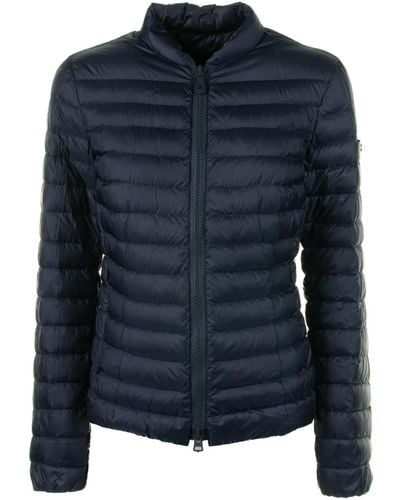Peuterey Quilted Down Jacket With Zip - Blue