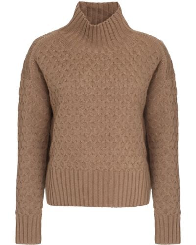 Max Mara Studio Valdese Wool And Cashmere Sweater - Brown