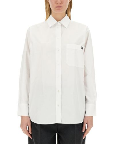 Maison Kitsuné Shirt With Logo - White