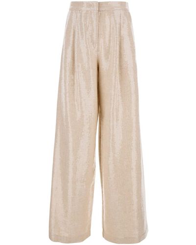 FEDERICA TOSI Pants With Sequins - Natural
