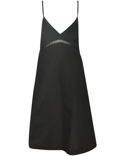 Sacai Sleeveless Laced Strap Dress - Black