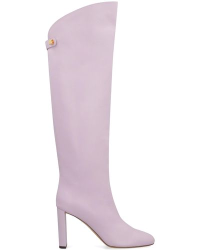 Maison Skorpios Adriana Leather Boots - Pink