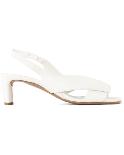 Roberto Del Carlo Calf Leather Sandals - White