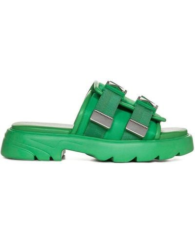 Bottega Veneta Flash Padded Flat Sandals - Green