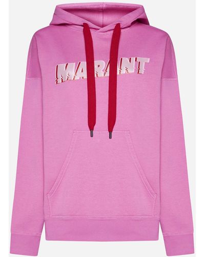 Isabel Marant Mansel Cotton-Blend Hoodie - Pink