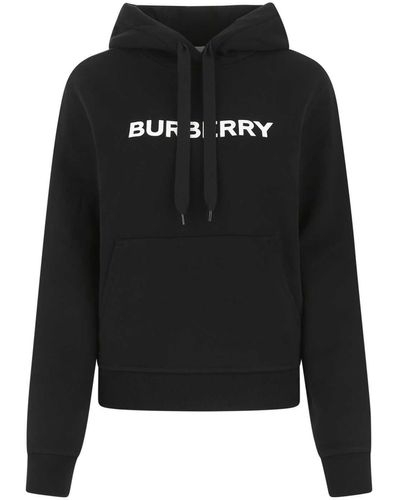 Burberry Cotton Oversize Sweatshirt - Black