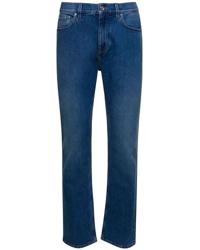 Burberry Jeans With Tb Patch - Blue