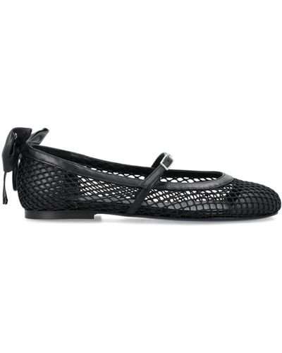 Gia Borghini Grete Mesh Flat Shoes - Black